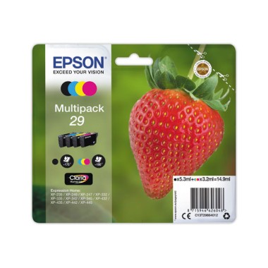 Cartouches EPSON T2986 noir,cyan, magenta et jaune  x4 - Fiducial