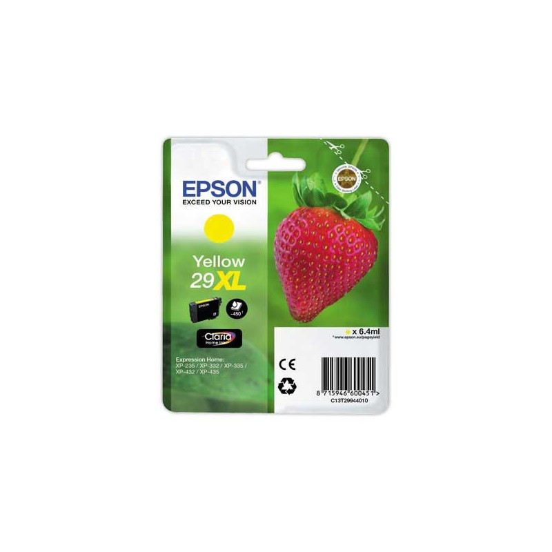 Cartouche EPSON C13T299440 jaune  - Fiducial