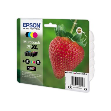 Cartouches EPSON T299640 4 couleurs noir cyan magenta jaune  x4 - Fiducial