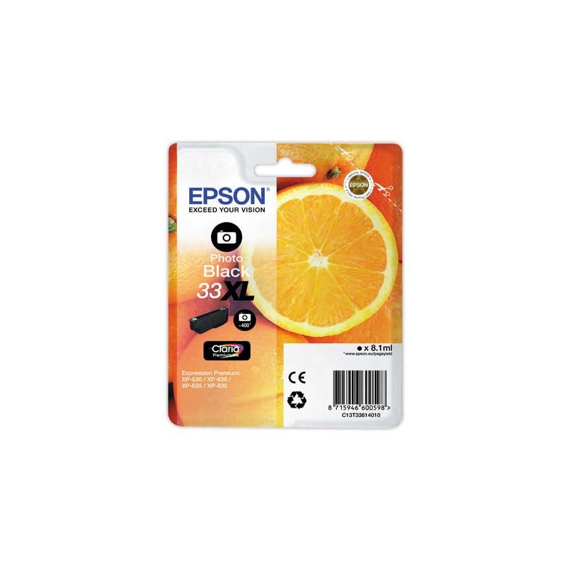 Cartouche EPSON C13T33614010 noire photo  - Fiducial