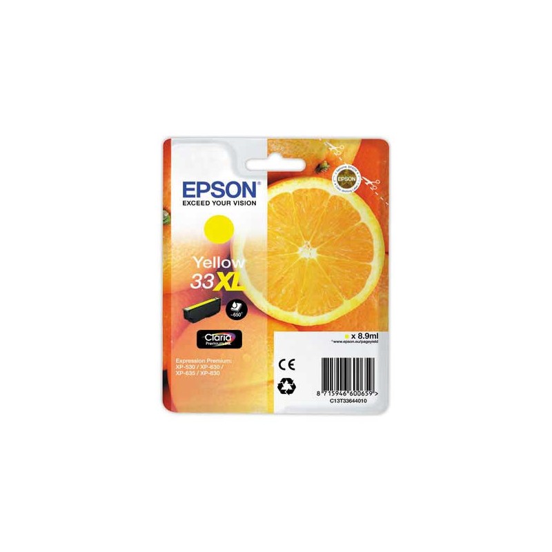 Cartouche EPSON C13T33644010 jaune  - Fiducial