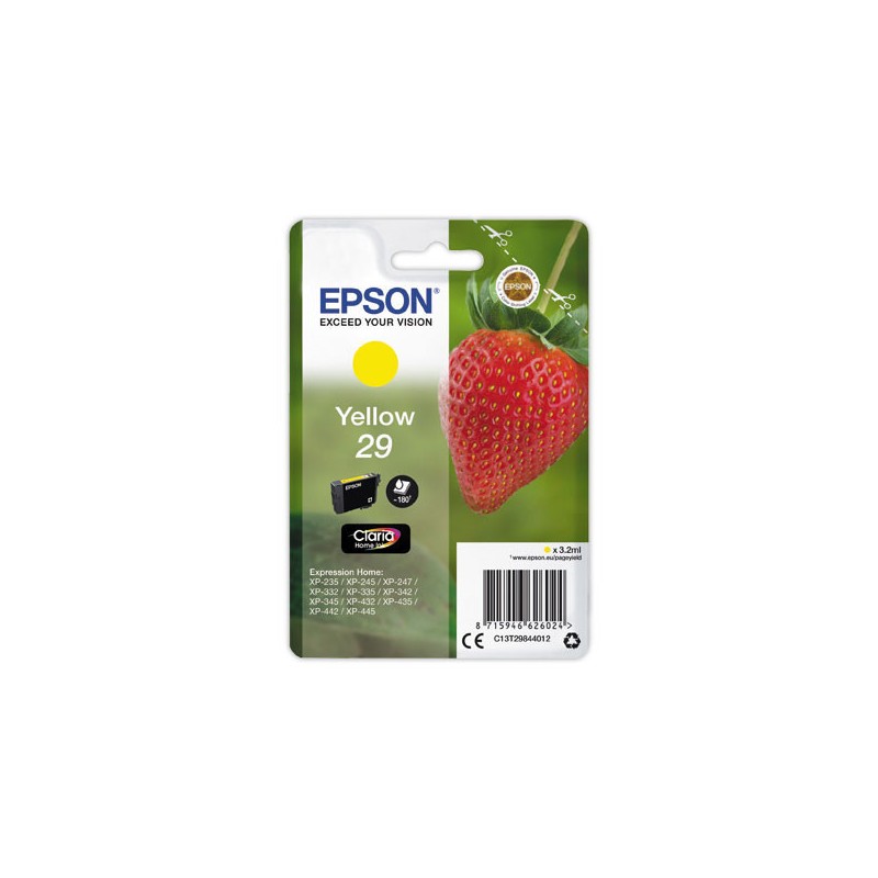 Cartouche Epson 29 Jaune "Fraise"  - Fiducial