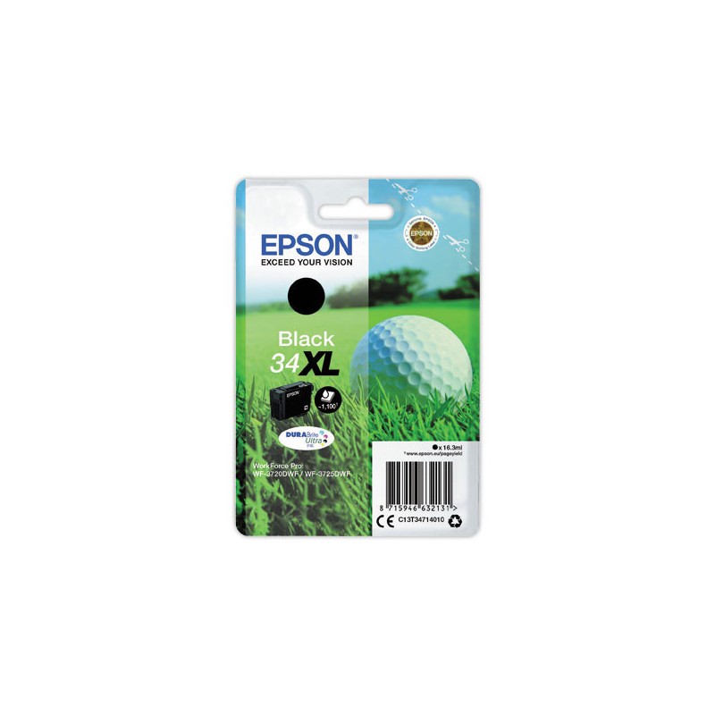 Cartouche Epson T347XL N34 noire  - Fiducial