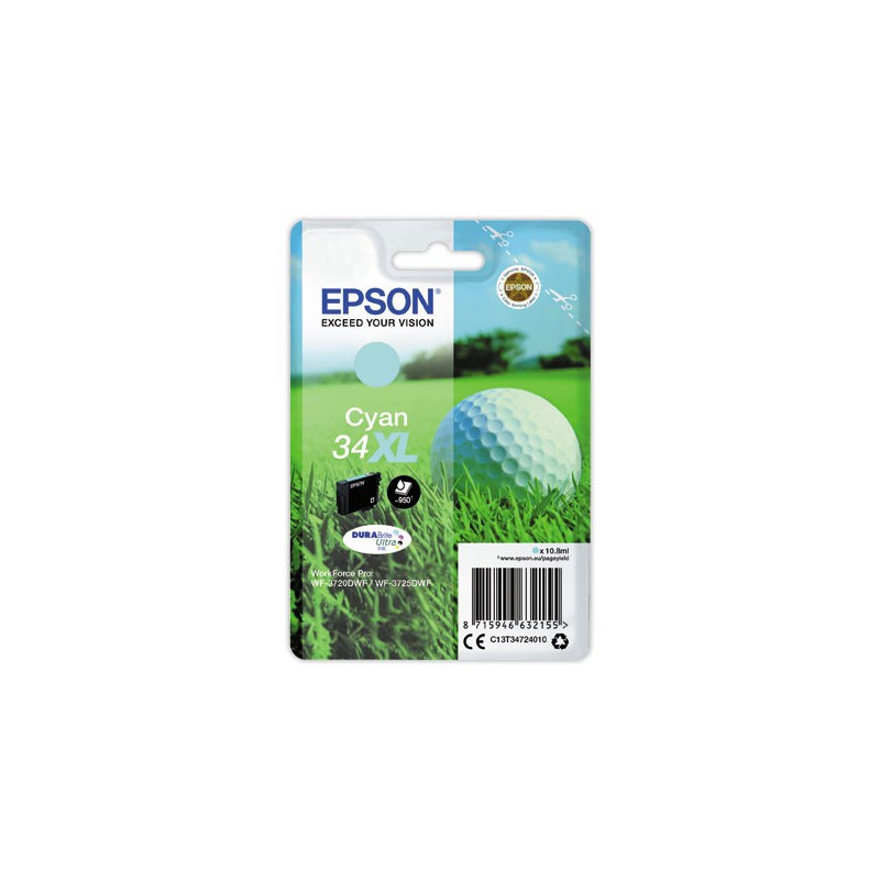 Cartouche Epson T347XL N34 Cyan  - Fiducial