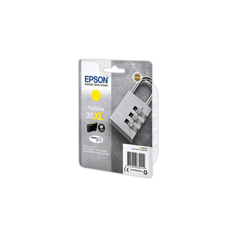 Cartouche Jet d'encre EPSON 35XL jaune  - Fiducial