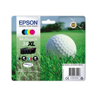 CARTOUCHES EPSON 34XL N.C.J.M MULTIPACK  x4 - Fiducial