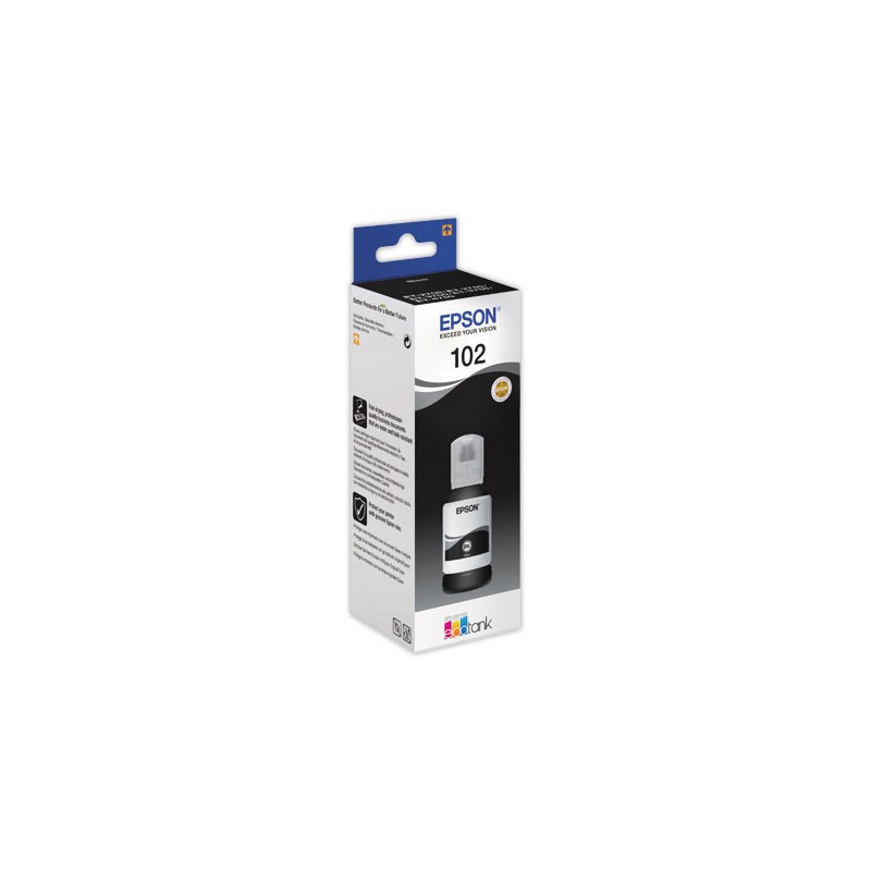 Bouteille d'encre noir EPSON 102 ECOTANK  - Fiducial