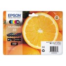 Cartouche Epson 33 NR .N PHOTO. C.M.JMULTIPACK  x5 - Fiducial