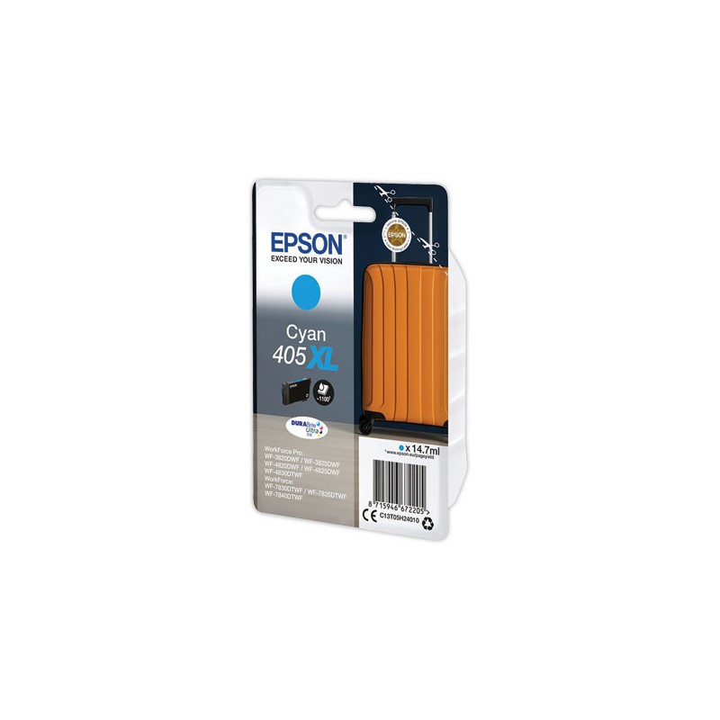 Cartouche Jet d'encre EPSON 405XL cyan  - Fiducial