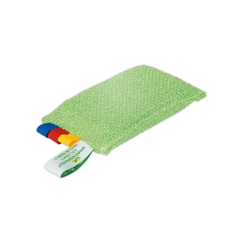 Éponge microfibre abrasive 9x15 verte  - Fiducial