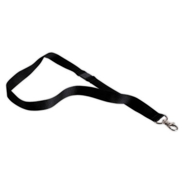 Lacets textile noir pour badge  x10 - Fiducial