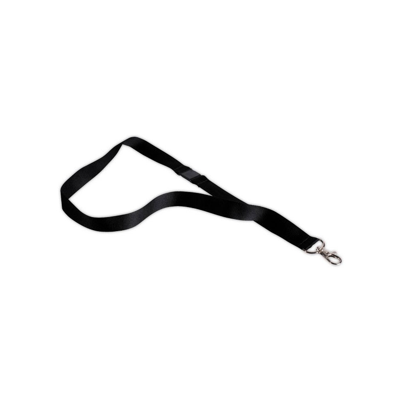 Lacets textile noir pour badge  x10 - Fiducial