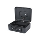 Caissette à monnaie 2 compartiments ouverture bouton poussoir noir  - Fiducial