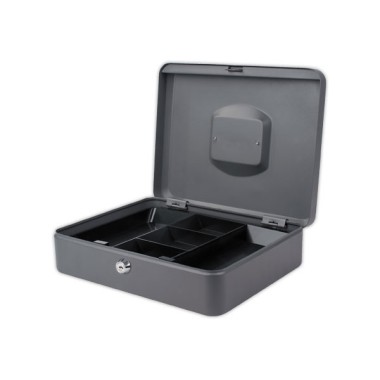 Caissette à monnaie avec serrure cylindrique 30cm gris  - Fiducial
