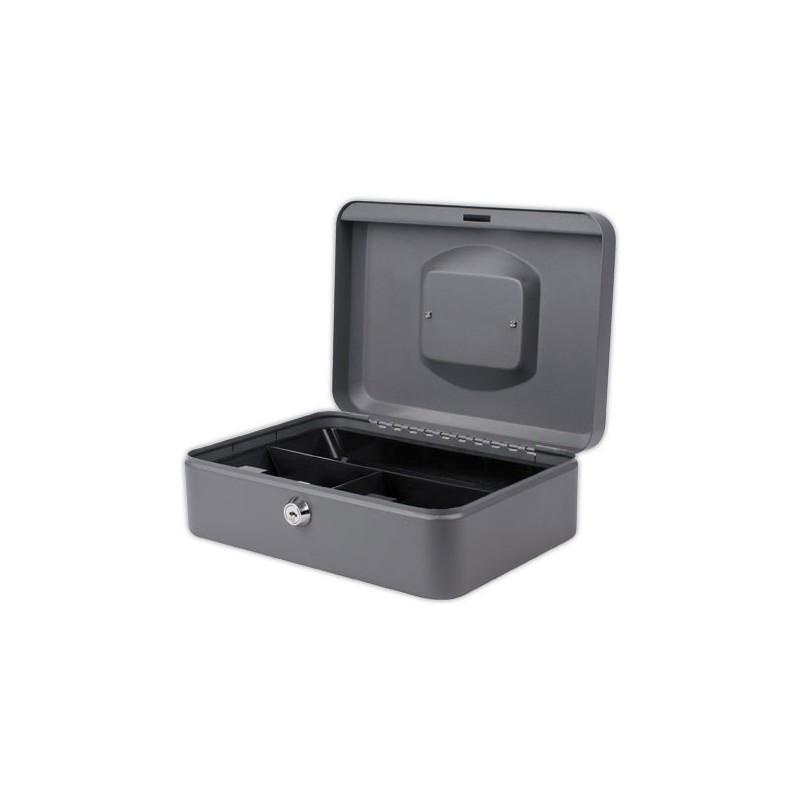 Caissette à monnaie avec serrure cylindrique 25cm gris  - Fiducial