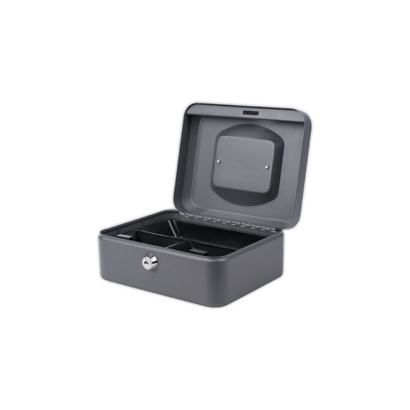 Caissette à monnaie avec serrure cylindrique 20cm gris  - Fiducial