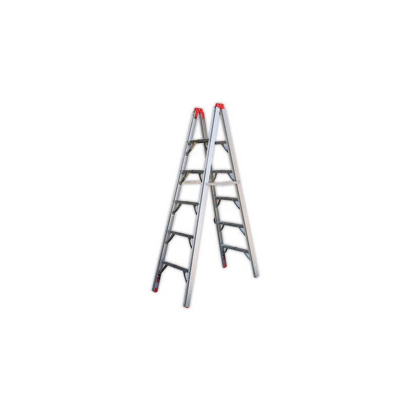 Escabeau 5 marches pliable extra plat  - Fiducial