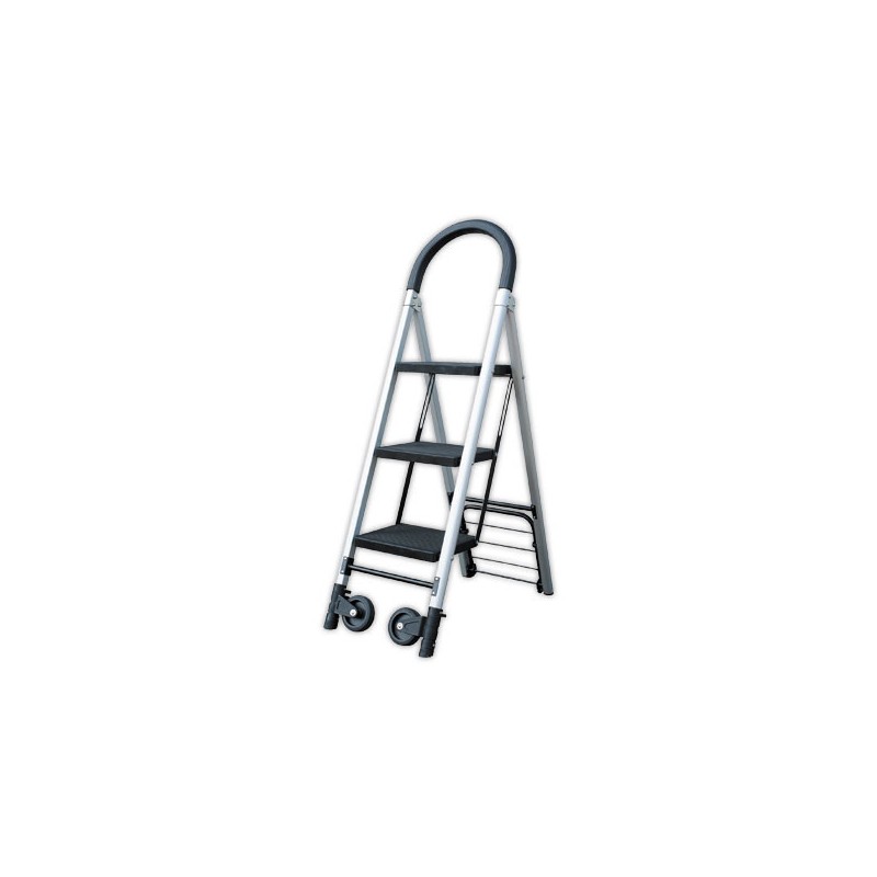 Escabeau diable pliable avec 3 marches  - Fiducial