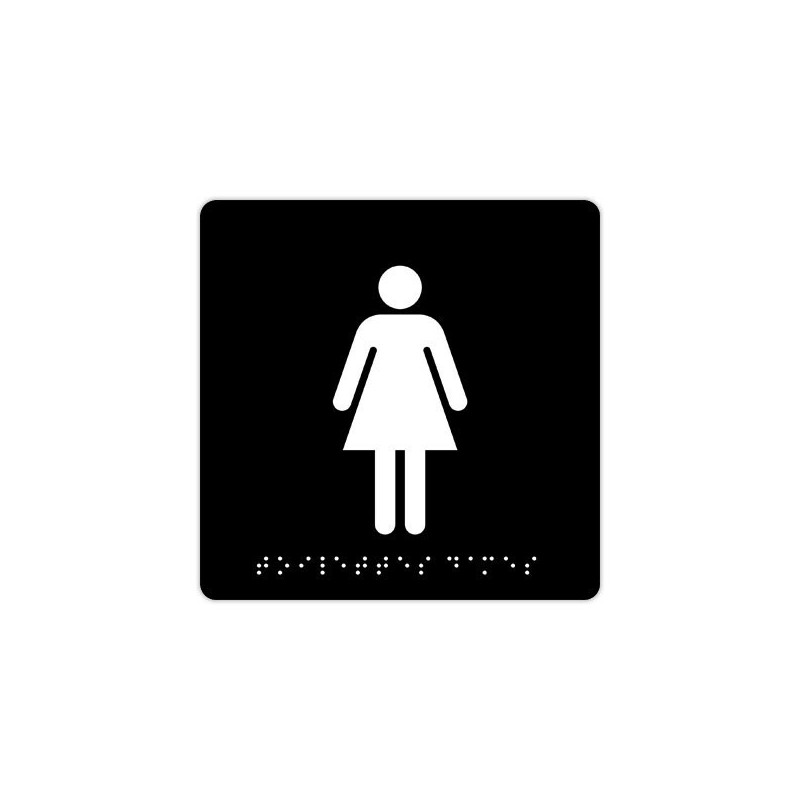 Plaque de signalisation "Toilettes Femmes" en Braille PAVO  - Fiducial