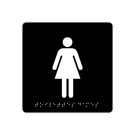 Plaque de signalisation "Toilettes Femmes" en Braille PAVO  - Fiducial