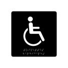 Plaque de signalisation "Toilettes Handicapés" en Braille PAVO  - Fiducial