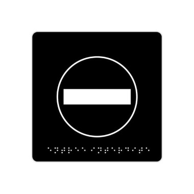 Plaque de signalisation "Entrée interdite" en Braille PAVO  - Fiducial