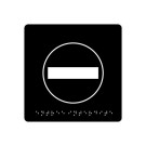 Plaque de signalisation "Entrée interdite" en Braille PAVO  - Fiducial