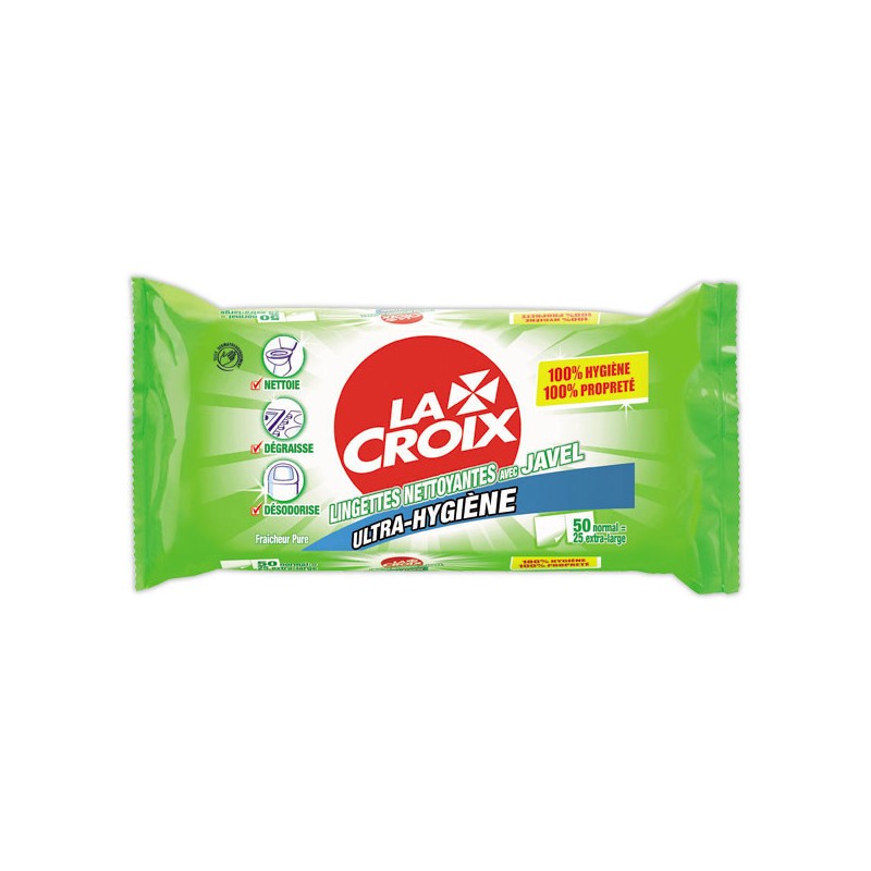 50 lingettes avec javel La croix  - Fiducial
