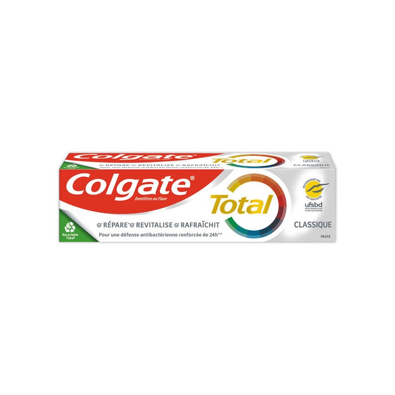Dentifrice Colgate Total Classique 24hde défense  - Fiducial