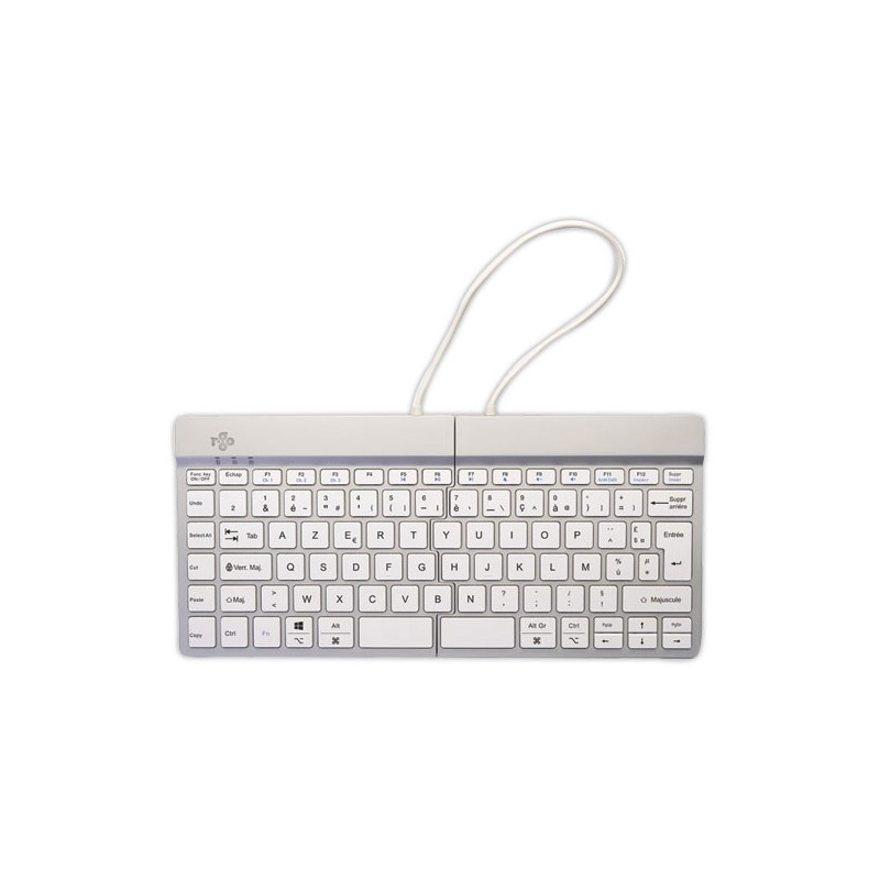 Clavier ergonomique Split Break blanc  - Fiducial
