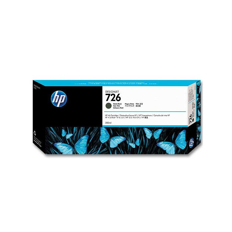 HP 726 cartouche d'encre noire mat CH575A  - Fiducial