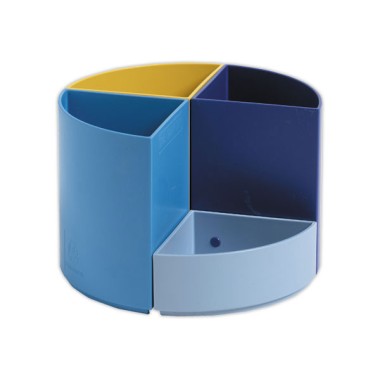 Pot à crayons Quarter Bee Blue couleurs assorties  - Fiducial