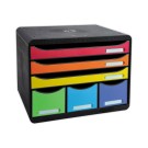 Module de classement 6 tiroirs STORE BOX MAXI arlequin  - Fiducial