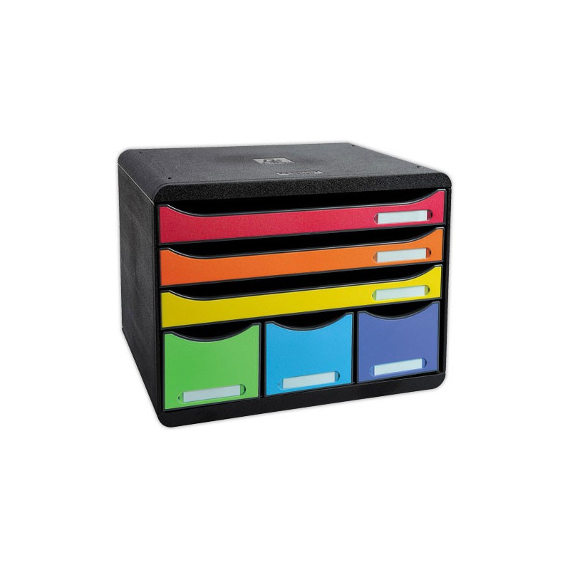 Module de classement 6 tiroirs STORE BOX MAXI arlequin  - Fiducial