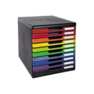Module de classement 10 tiroirs Moduloglossy assortis  - Fiducial