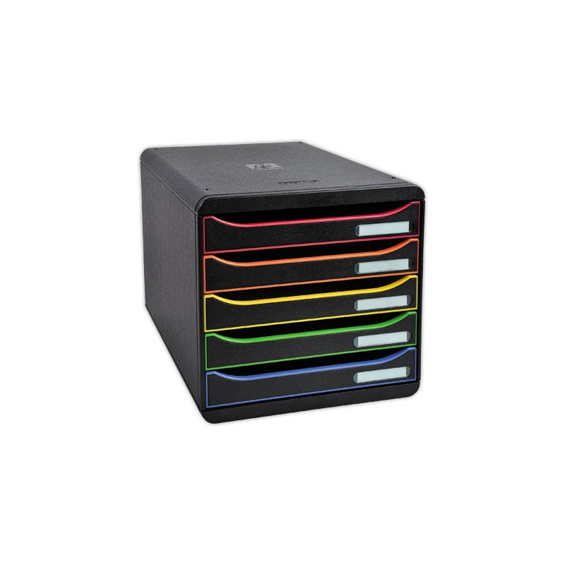Module Biog Box + 5 tiroirs assortis A4+ corps noir  - Fiducial