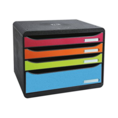 Module de classement 4 tiroirs assortis Store, corps noir  - Fiducial