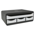 Module de classement 4 tiroirs blanc STORE BOX  - Fiducial