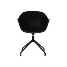 Fauteuils MOON Pivotants, 4 pieds noirsassise noire x2 - Paperflow