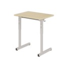 Tables GANGE réglables 70x50 cm hêtrespieds gris x2 - Shopdeschefs