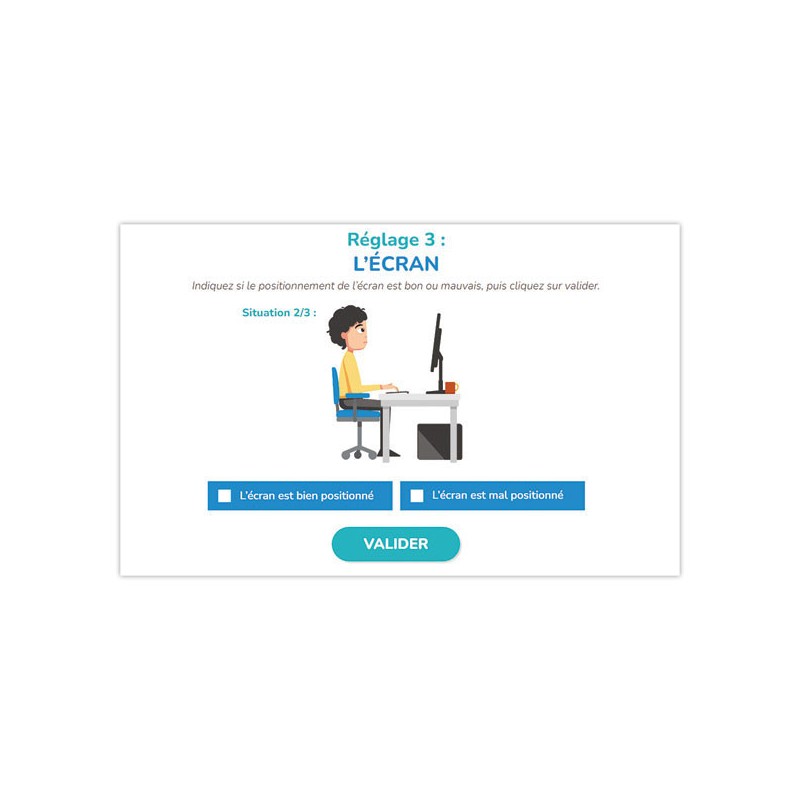 E-Learning gestes et postures travail sur écran (30 min) Neo Forma - Shopdeschefs