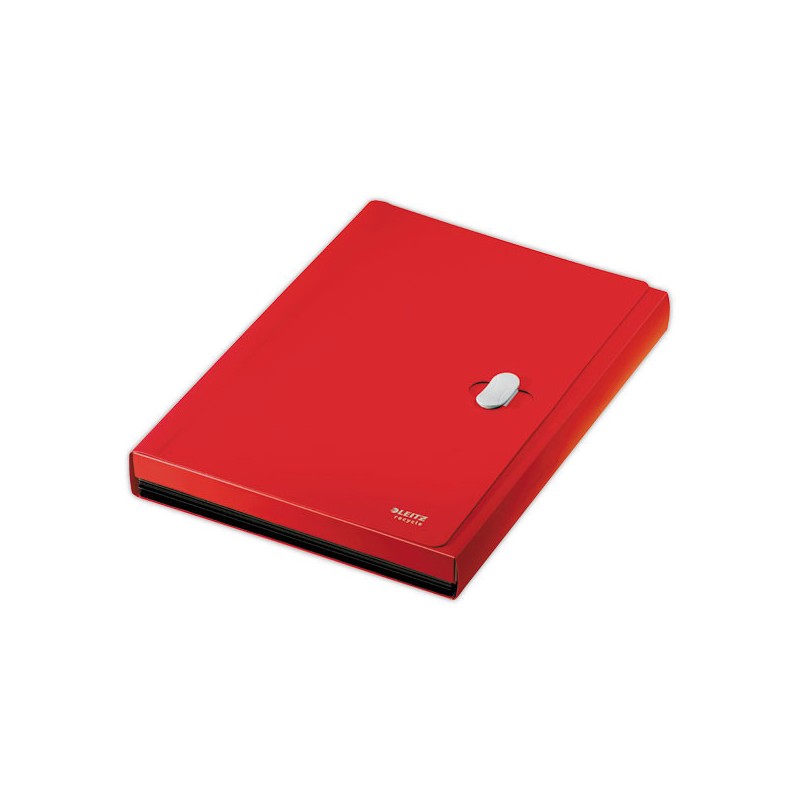 Trieur extensible Leitz en PP recyclé - 6 compartiments - Rouge - Leitz