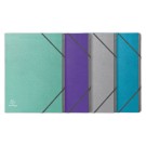 Trieur 3 rabats avec élastiques 12 compartiments - Assortis - Exacompta