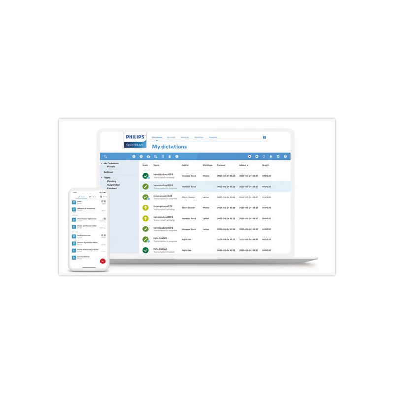 Philips SpeechLive Advanced Business Abonnement 12 mois - Philips