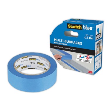Ruban adhésif de masquage multi-surface sans trace - 41m x 36mm - 3M Scotch