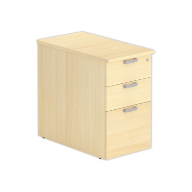 Caisson hauteur bureau hêtre 3 tir. prof.80cm monté - Shopdeschefs