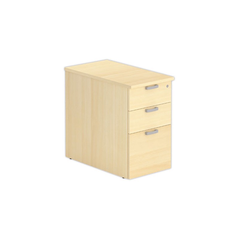Caisson hauteur bureau hêtre 3 tir. prof.80cm monté - Shopdeschefs