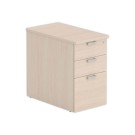 Caisson hauteur bureau 3 tir. prof.80cm acacia clair monté - Shopdeschefs