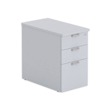 Caisson hauteur bureau gris 3 tir. prof.80cm monté - Shopdeschefs