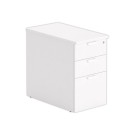 Caisson hauteur bureau blanc 3 tir. prof.80cm plumier monté - Shopdeschefs